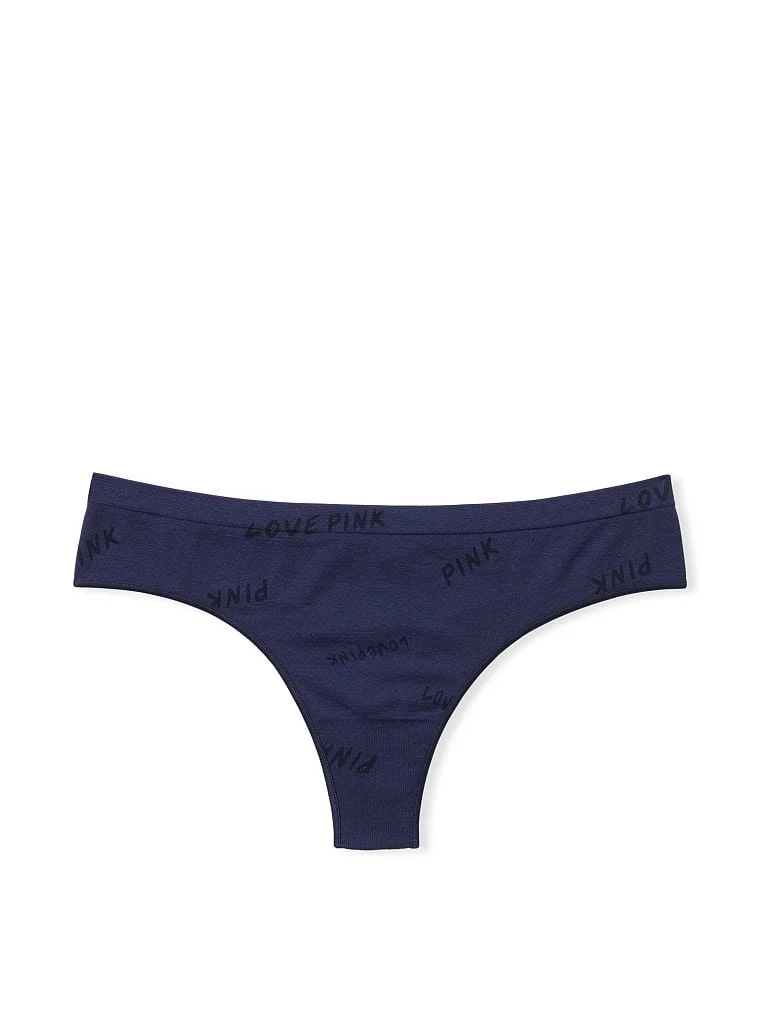 Pink Seamless Thong Panty arka görünüm