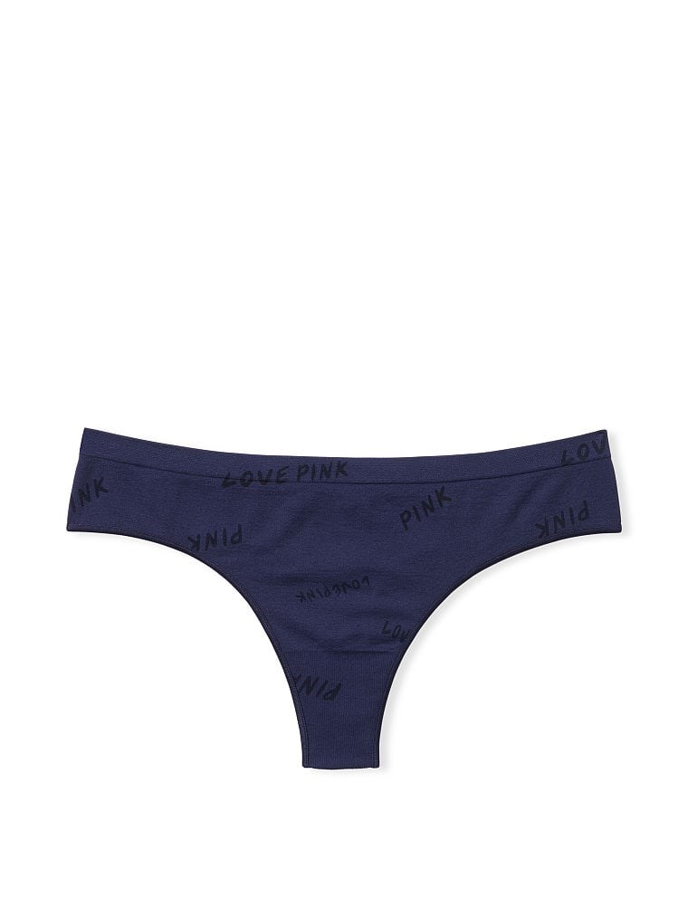 Pink Seamless Thong Panty arka görünümü