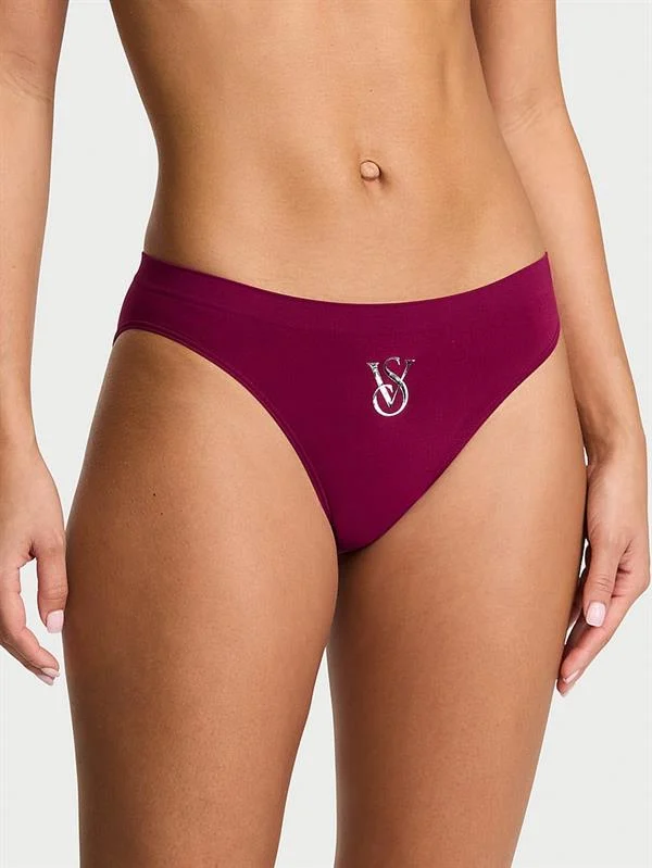 Seamless Işıltılı Logolu Bikini Kulotu