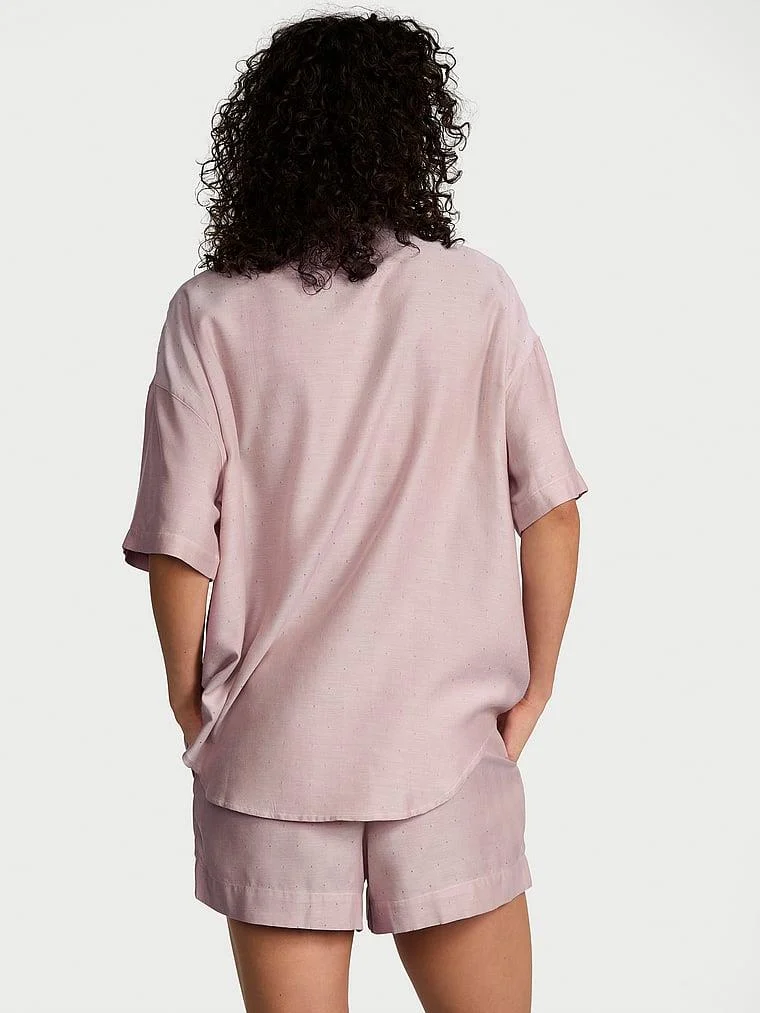 Modal Pamuklu Sortlu Pijama Takimi arka görünüm