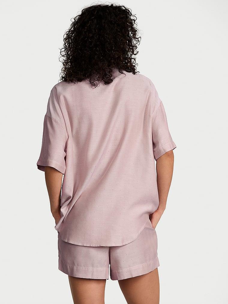 Modal Pamuklu Sortlu Pijama Takimi arka görünümü