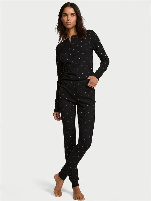 Henley Termal Uzun Pijama Takimi
