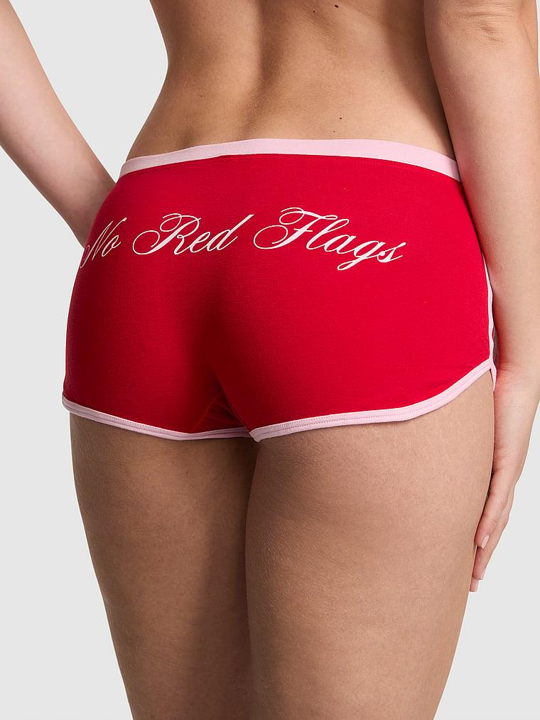 Pink Pamuklu Boyshort Kulot arka görünümü