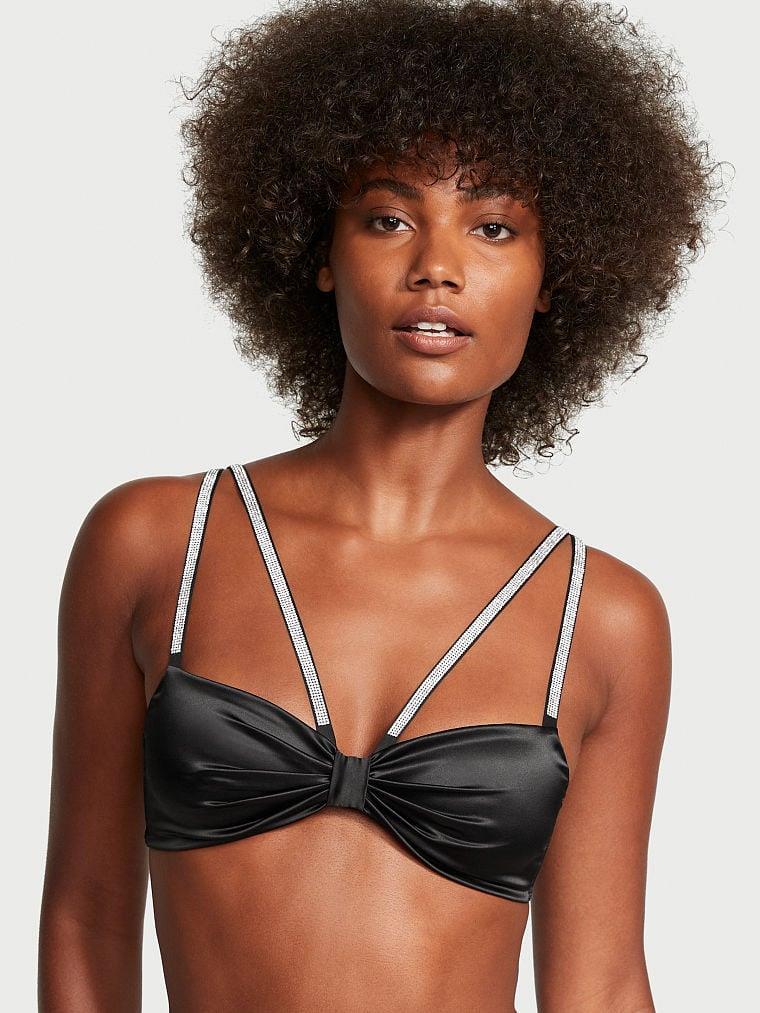 Işıltılı Fiyonklu Saten Bralet arka görünümü