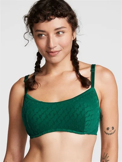 Victorias S Secret Pink Fileli Push Up Bralet ön görünüm