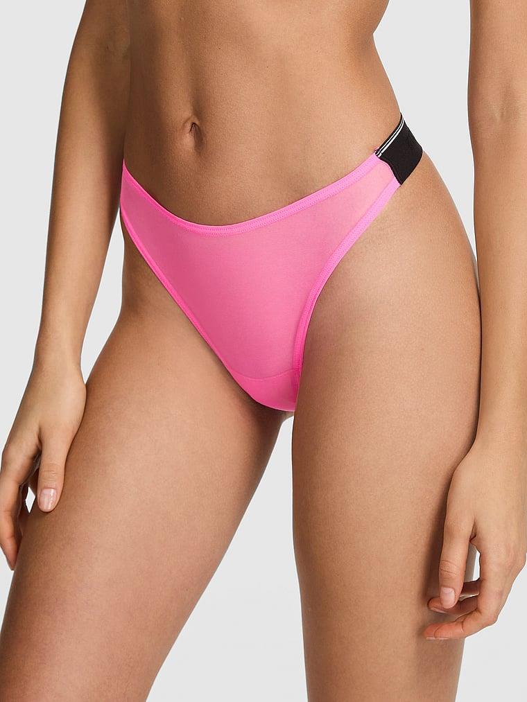 Pink Derin Bacak Kesim Tul Tanga arka görünümü