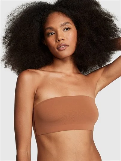 Pink Base Esnek Bandeau Sütyen ön görünüm