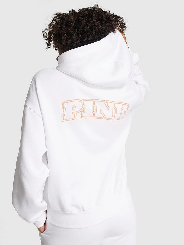 Pink Ivy Fleece Campus Full Zip Hoodie arka görünüm