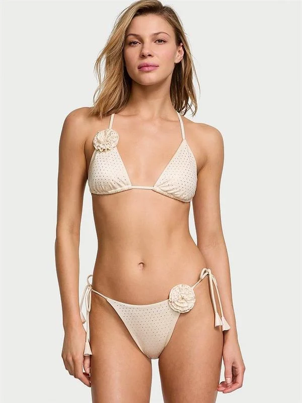 Rosette Işıltılı Ucgen Bikini Ustu