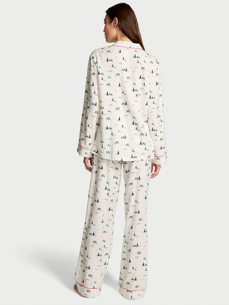 Flannel Uzun Pijama Takimi arka görünümü