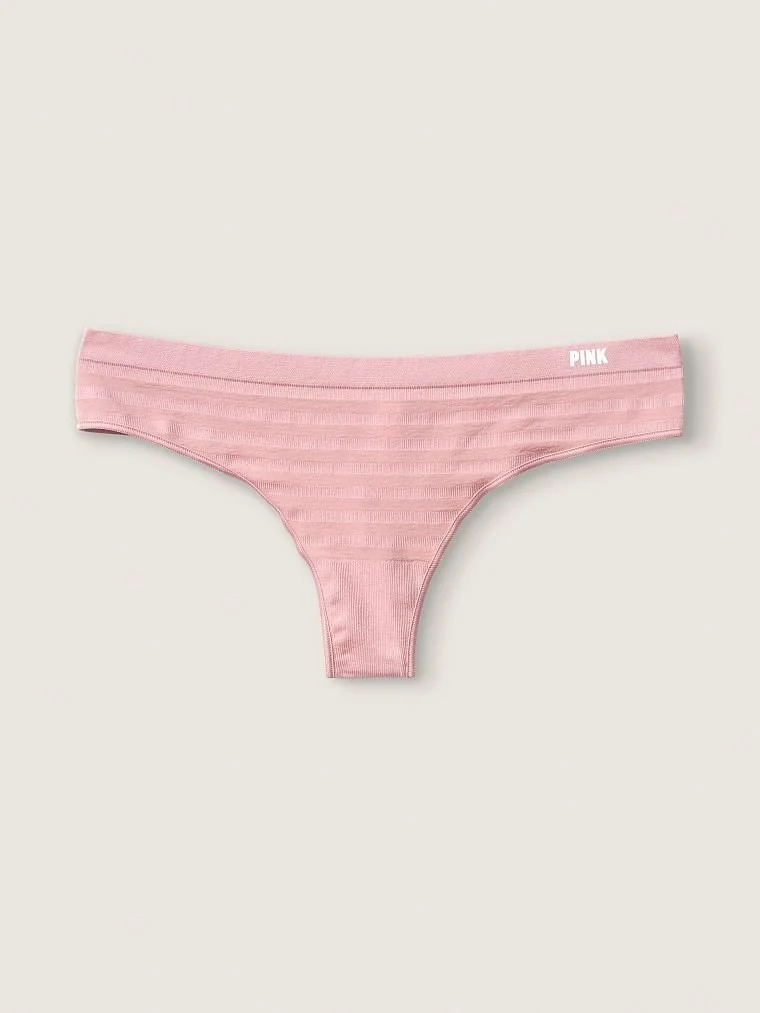 Pink Seamless Tanga Kulot arka görünüm