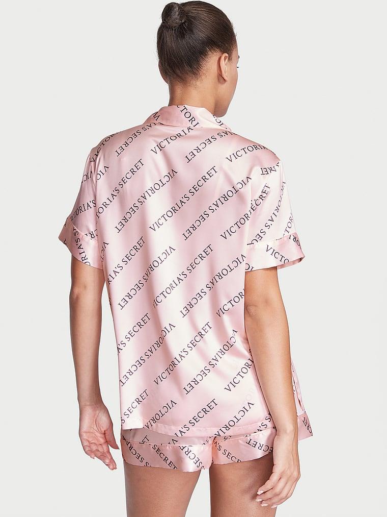 Saten Kısa Pijama Takimi arka görünüm