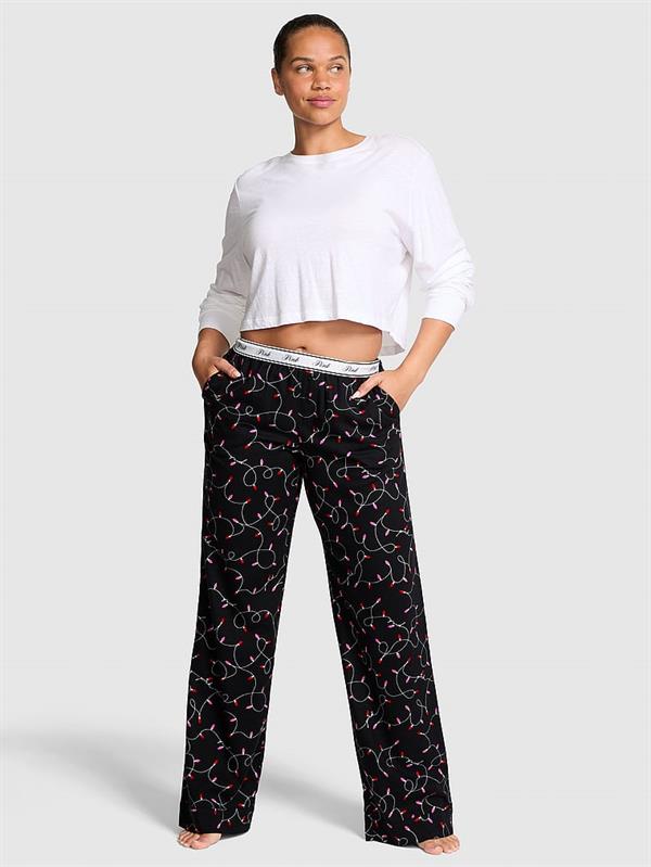Pink Flanel Pijama Alti