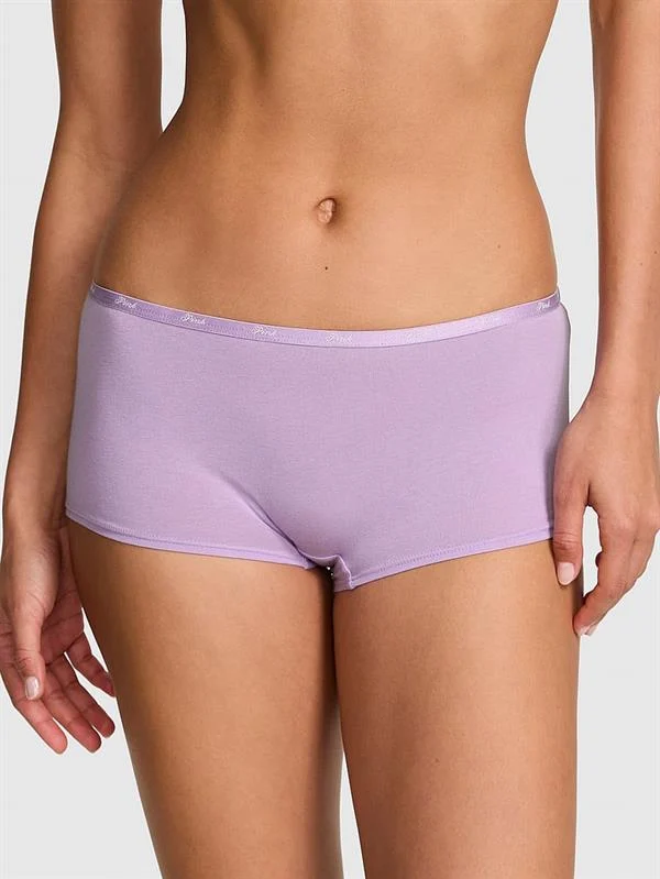 Pink Logolu Pamuklu Boyshort Kulot ön görünüm