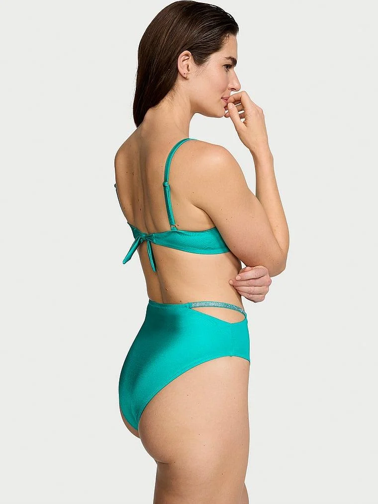 Very Sexy Işıltılı Push Up Bikini Ustu arka görünüm