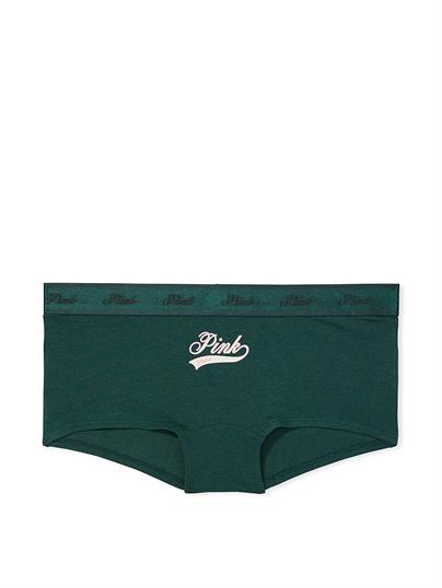 Pink Logolu Pamuklu Boyshort Kulot