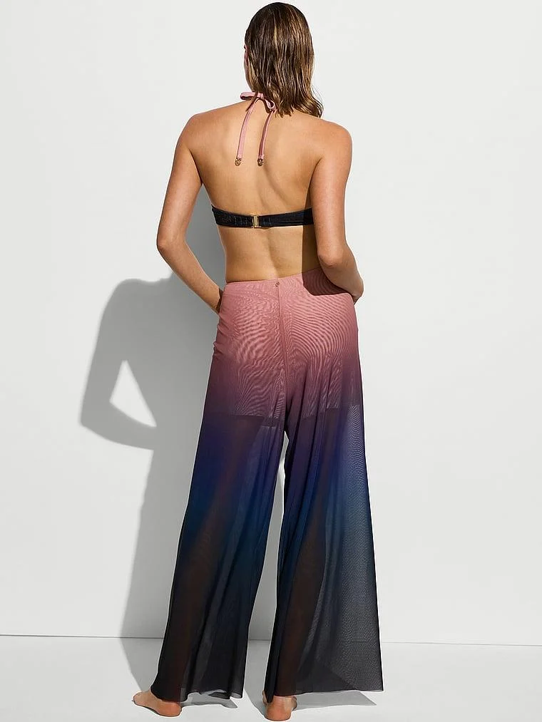 Beachwear Önden Baglamali Sifon Pantolon arka görünümü
