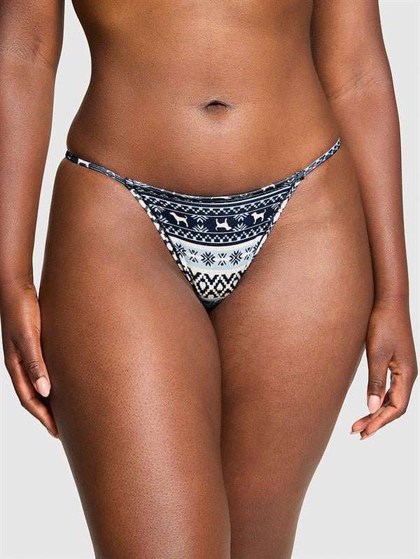 Pink Pamuklu Askili Bikini Kulot ön görünüm