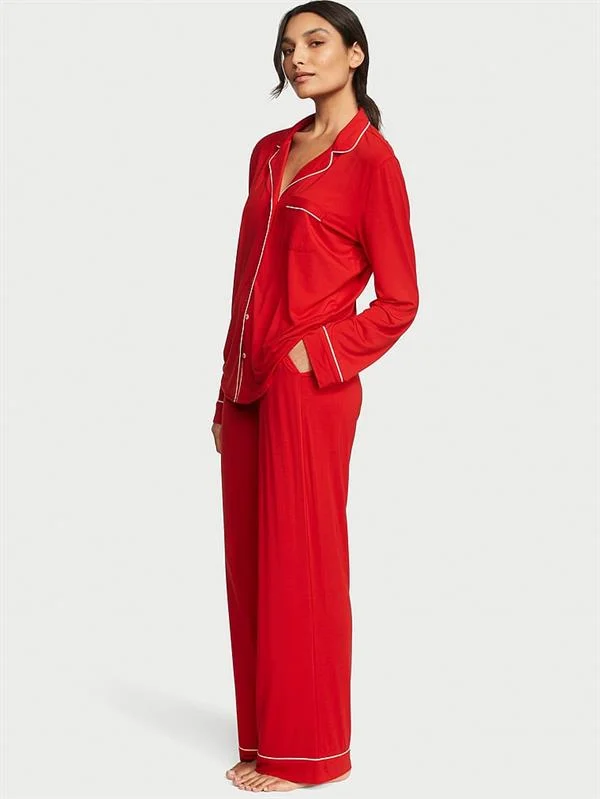 Heavenly By Victoria Super Yumuşak Modal Uzun Pijama Takimi ön görünüm