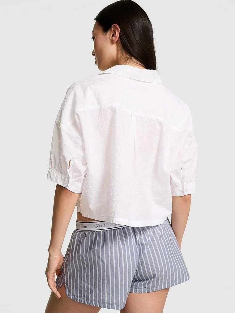 Pink Coastal Cutie Önden Baglamali Pijama Ustu arka görünüm