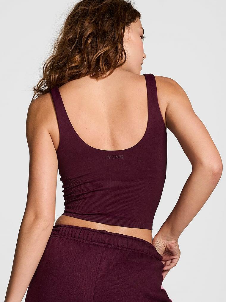 Pink Soft Seamless Kalp Yaka Ust arka görünümü