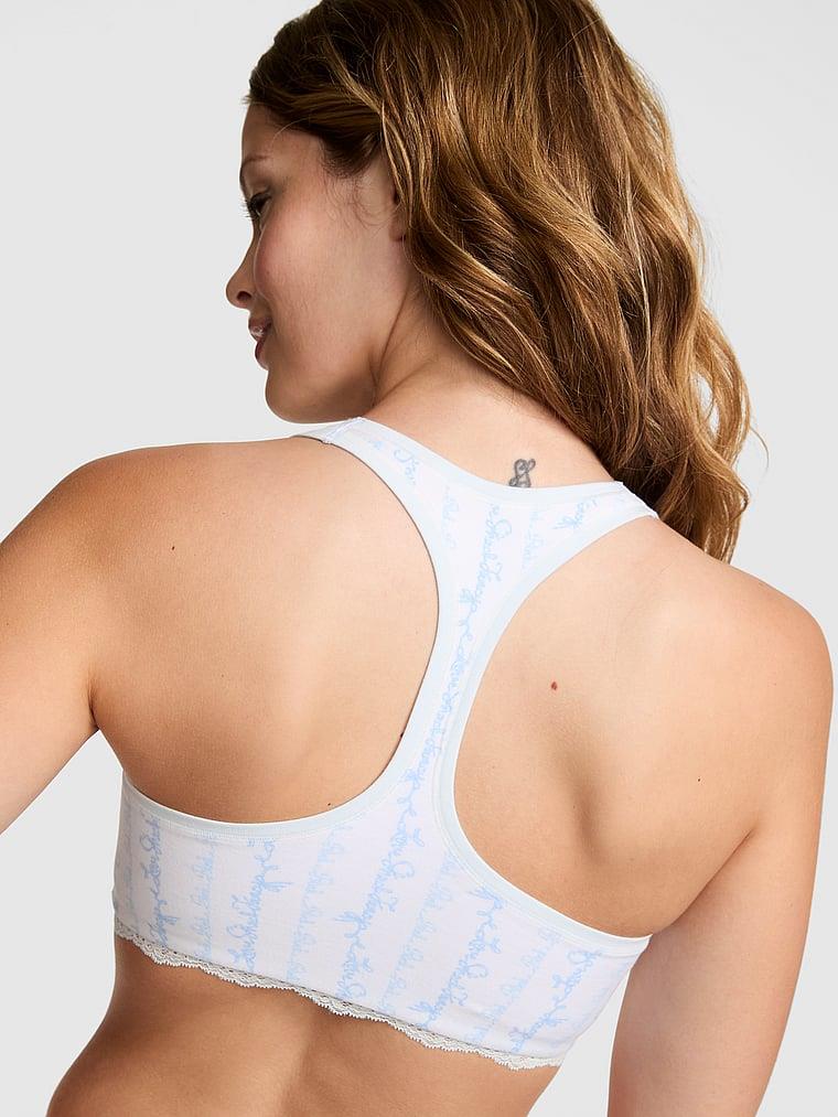Pink Pink X Loveshackfancy Pamuklu Racerback Bralet arka görünümü