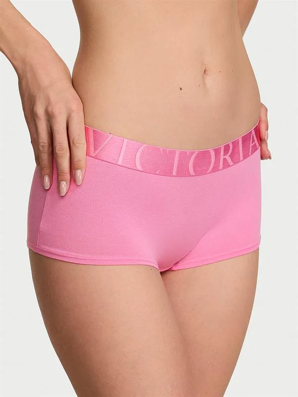 Logo Detayli Pamuklu Boyshort Kulot