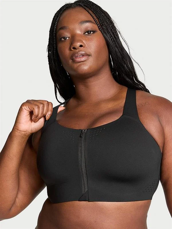 Yeni Stil! Featherweight Max Önden Fermuarli Sporcu Sütyeni ön görünüm