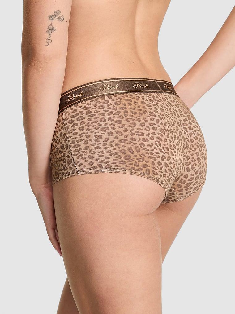 Pink Logolu Pamuklu Boyshort Kulot arka görünüm