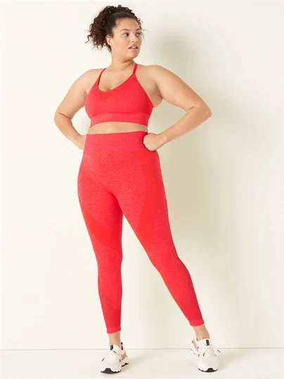 Pink Dikissiz Spor Tayt ön görünüm