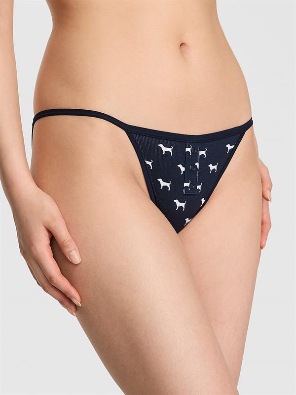Pink Pamuklu String Bikini Kulot