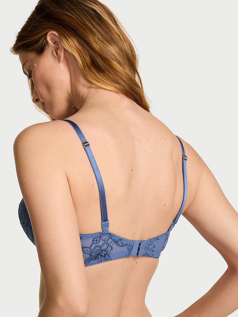 Bombshell Iki Beden Buyuk Gosteren Denim Dantelli Push Up Sütyen arka görünümü