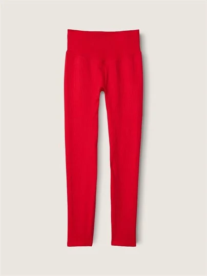 Pink Seamless Yüksek Bel Bilek Boy Spor Tayt ön görünüm