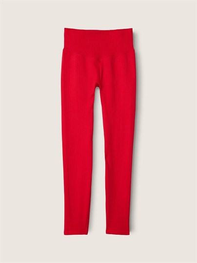 Pink Seamless Yüksek Bel Bilek Boy Spor Tayt
