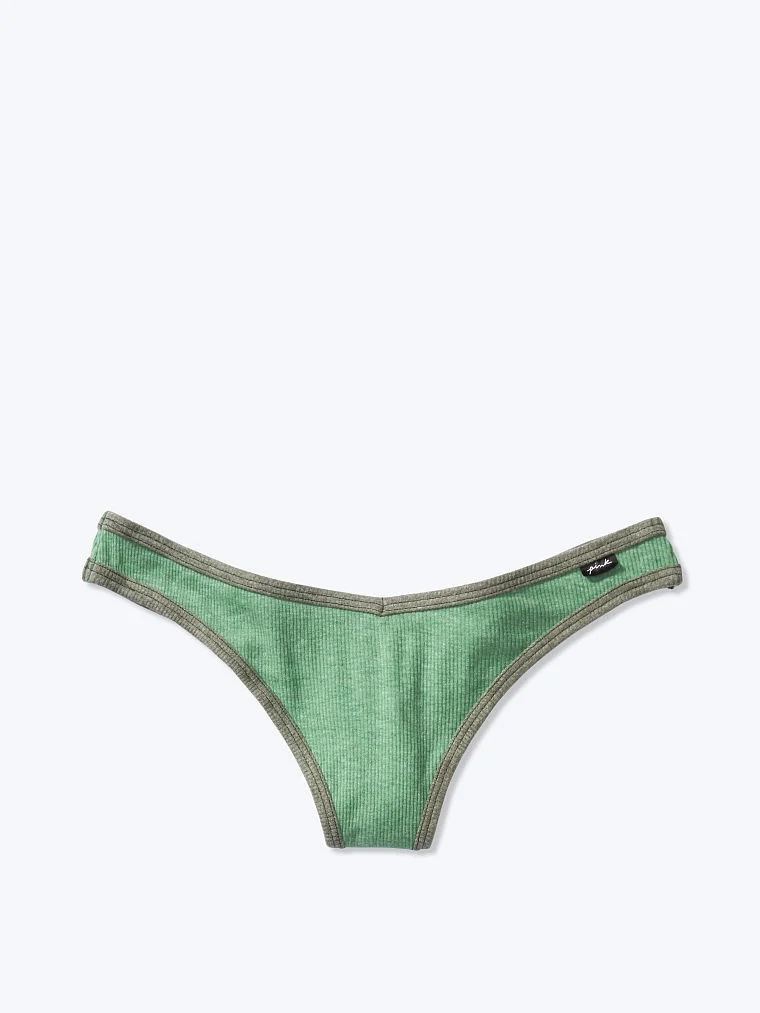 Pink Pamuk Tanga Kulot arka görünüm
