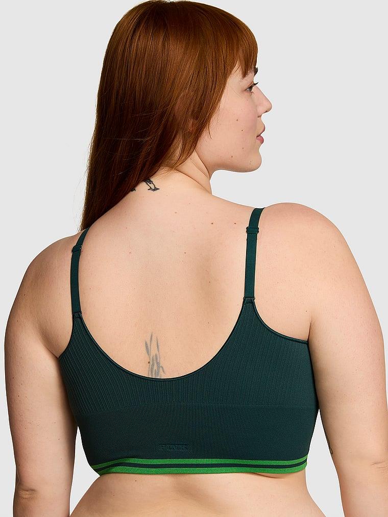 Pink Seamless Longline Sporcu Sütyeni arka görünüm