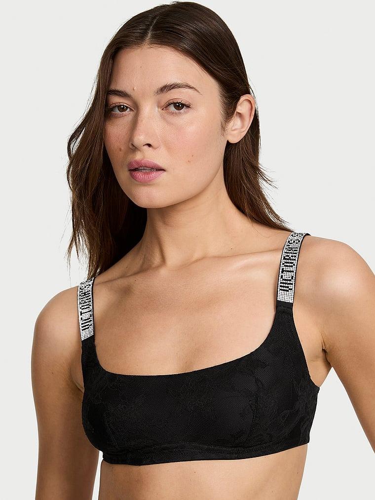 Işıltılı Askili Dantelli Scoop Bralet arka görünümü
