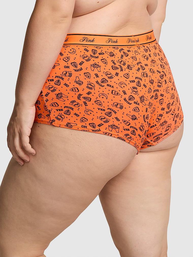 Pink Logolu Pamuklu Boyshort Kulot arka görünümü