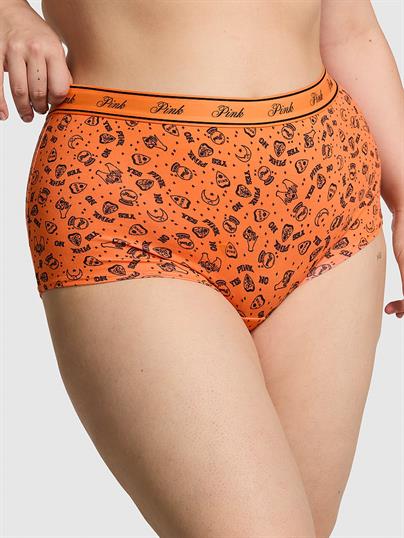 Pink Logolu Pamuklu Boyshort Kulot