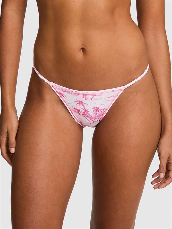 Pink Pamuklu Askili Bikini Kulot