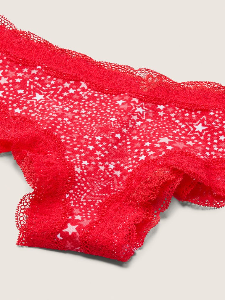 Victorias S Secret Pink Dantel Kenarli Cheekster Kulot arka görünüm