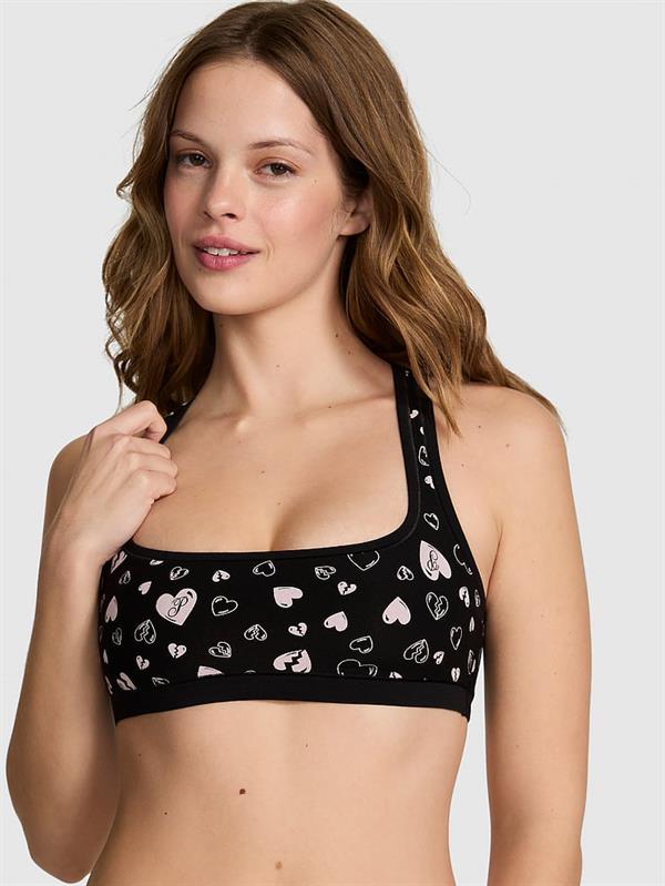 Pink Waffle Dokulu Racerback Sporcu Sütyeni