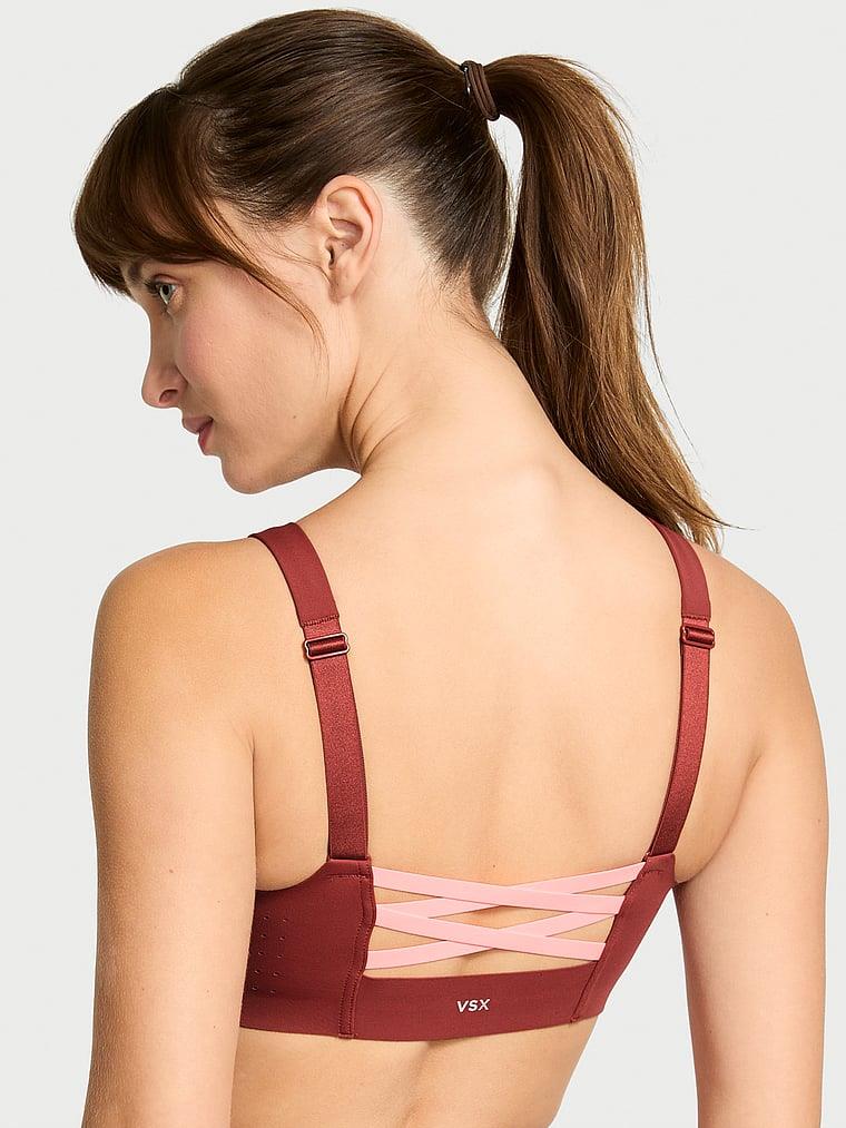 Yeni Stil! Featherweight Önden Fermuarli Maksimum Sporcu Sütyeni arka görünüm