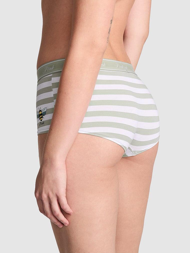 Pink Logolu Pamuklu Boyshort Kulot arka görünümü