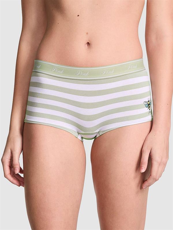 Pink Logolu Pamuklu Boyshort Kulot ön görünüm
