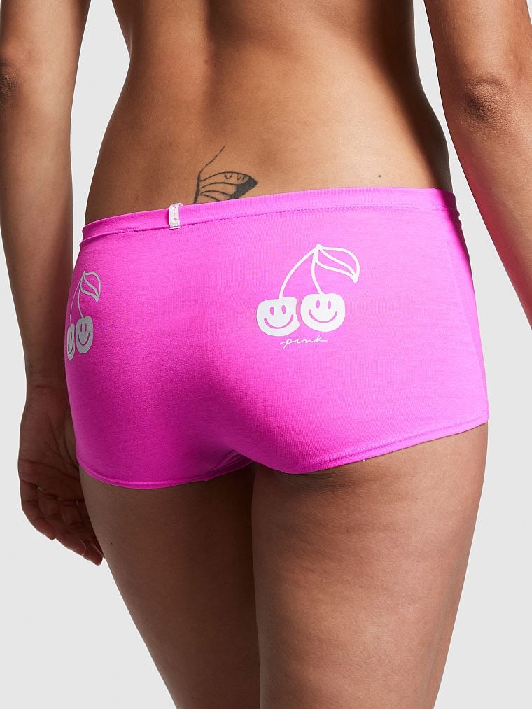 Victorias S Secret Pink Pamuklu Boyshort Kulot arka görünümü