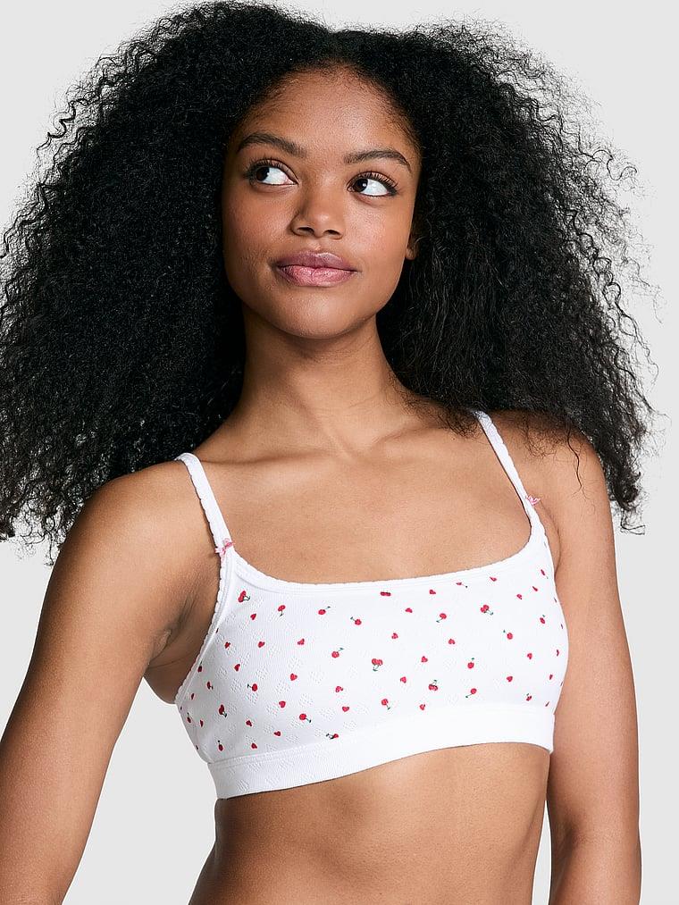 Pink Pamuklu Scoop Bralet arka görünümü