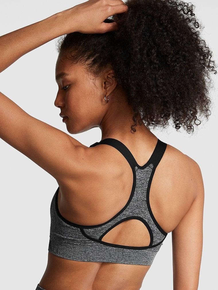 Pink Seamless Air Yüksek Etkili Spor Sütyeni arka görünümü