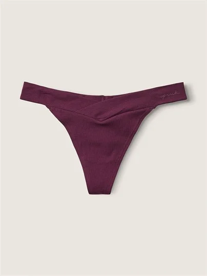 Pink Pamuk Capraz Detayli Tanga Kulot