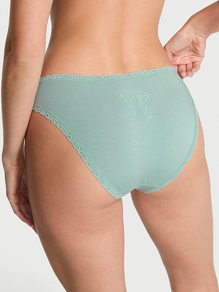 Dantel Detayli Pamuklu Bikini Kulot arka görünümü